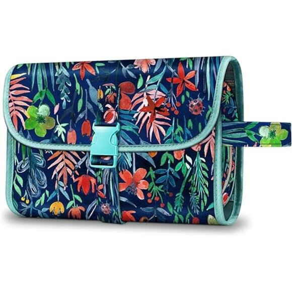 Hanging Toiletry Travel Bag for Women Large Makeup Organizer Storage Pouch - Picture 7 of 7